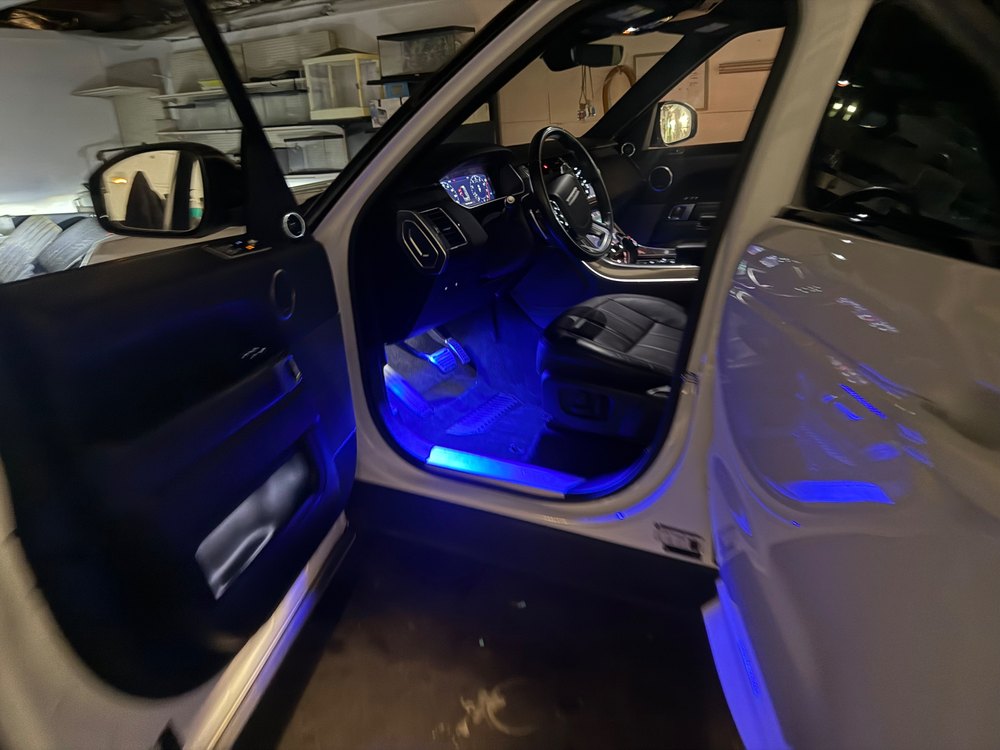 Porsche footwell lighting by In the Details Auto Spa, Allison Park