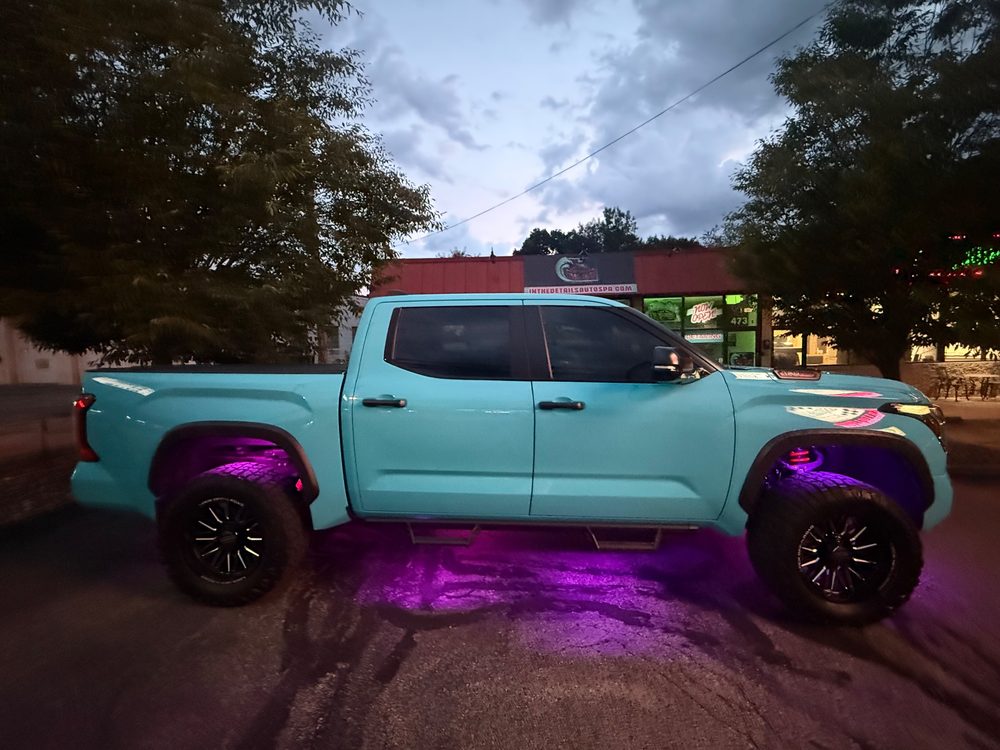 Underglow on a pickup by In the Details Auto Spa, Allison Park