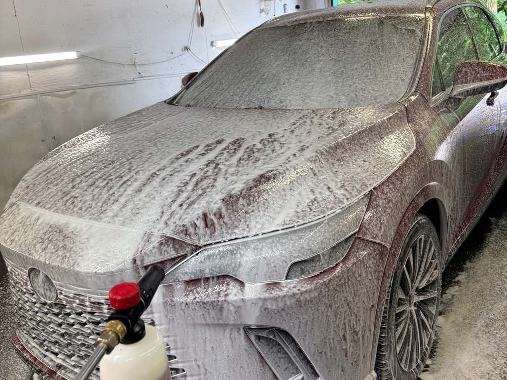 Foam over a Lexus RX by In the Details Auto Spa, Allison Park