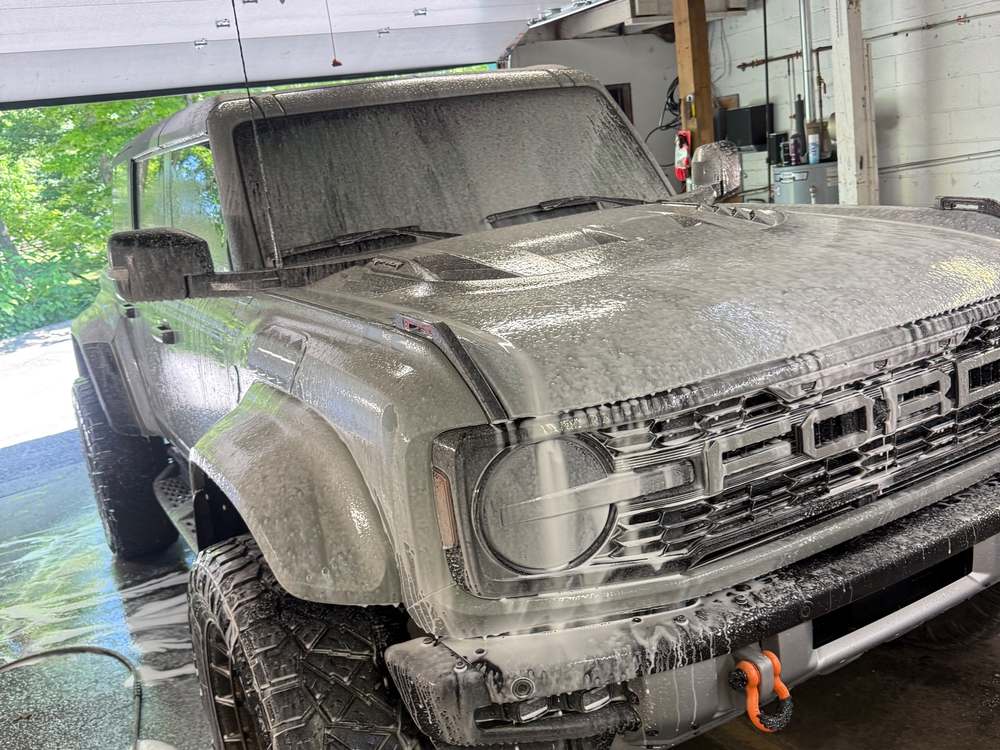 Bronco Raptor under foam by In the Details Auto Spa, Allison Park