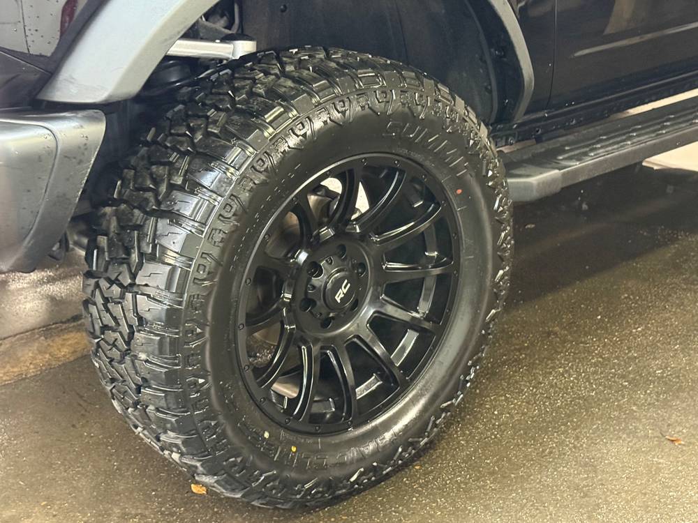 Wheel on a lifted truck by In the Details Auto Spa, Allison Park